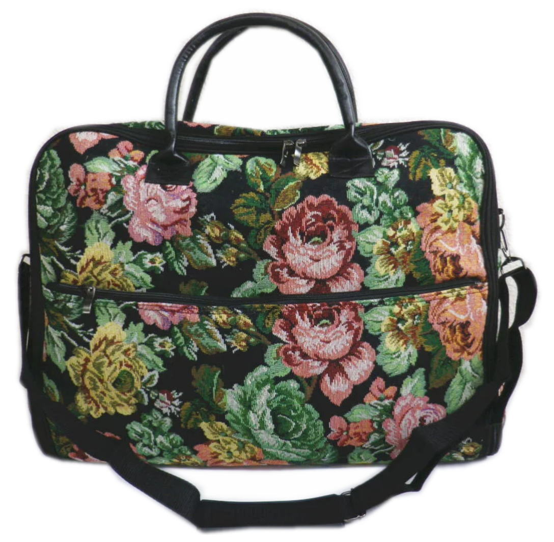【訳有り 難あり】 バッグ ゴブラン織地 黒地可憐花 和装 着物 きもの 和洋兼用 和服 女性用 レディース