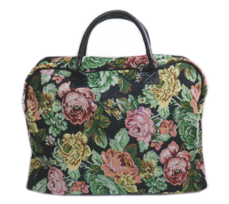 【訳有り 難あり】 バッグ ゴブラン織地 黒地可憐花 和装 着物 きもの 和洋兼用 和服 女性用 レディース