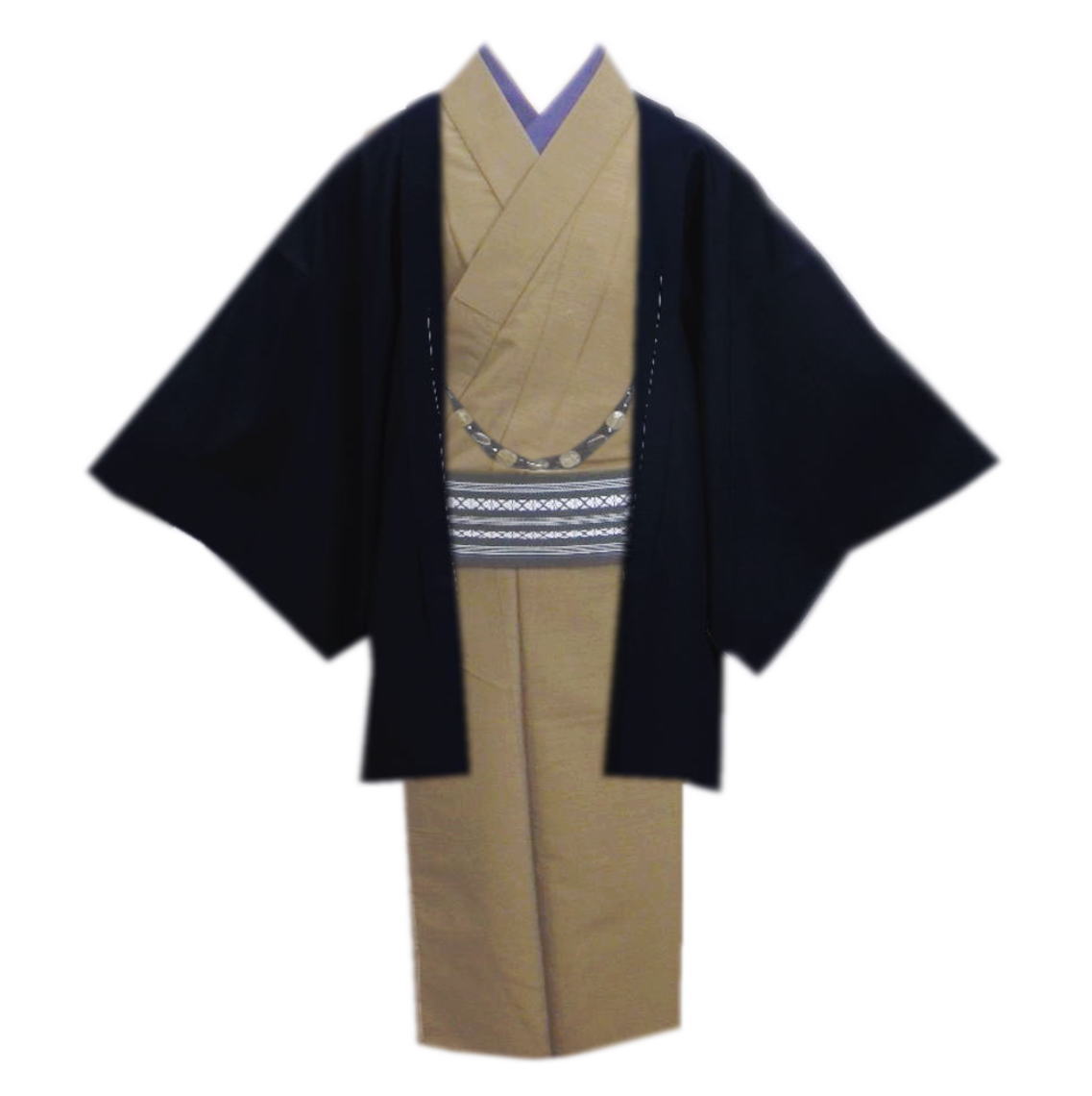 羽織 はおり コート メンズ 男性 濃紺色 M L LL 和装 着物 単品 冬用 春秋 無地 洗える 男物 紳士用 大きいサイズ 2L