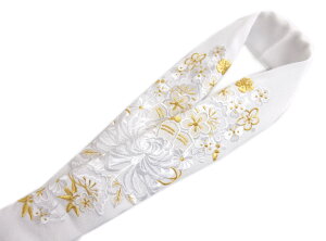 半衿 半襟 刺繍 白色地 金糸入り 乱菊松竹梅 振袖 成人式 卒業式 袴 着物 きもの 女性用 レディース通販