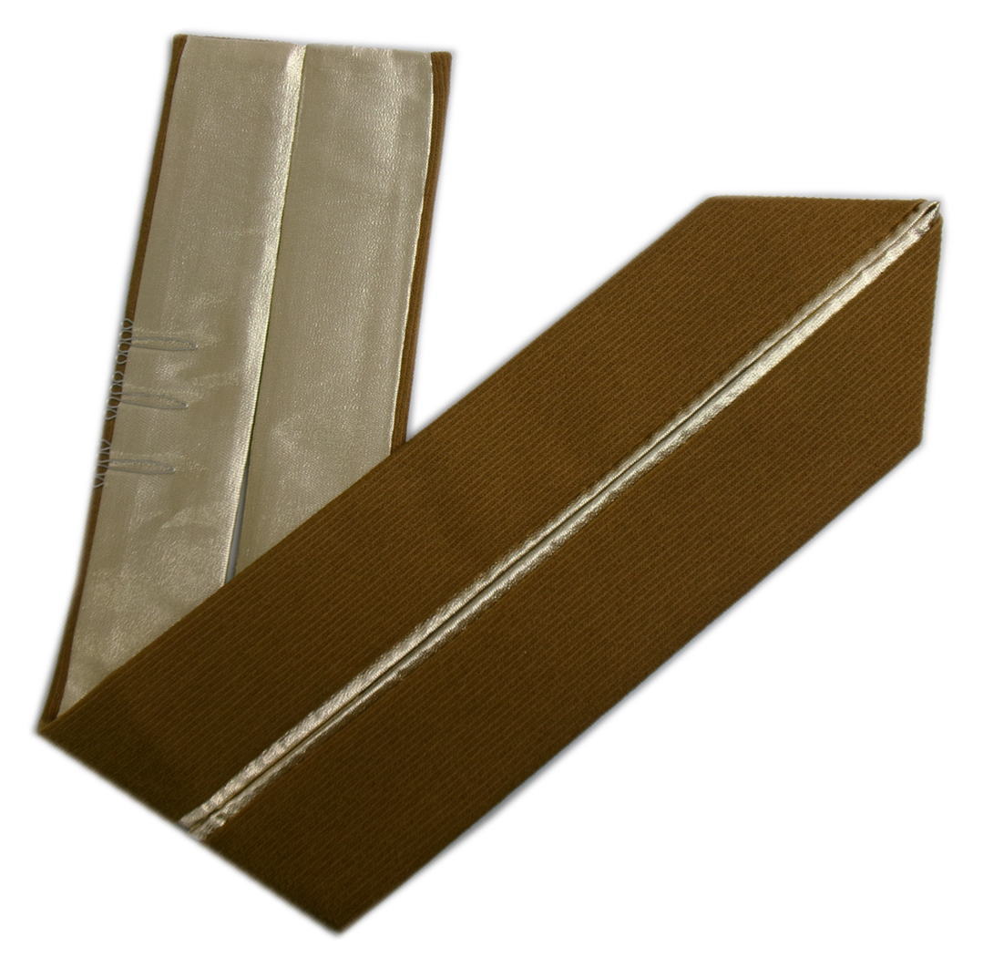 重ね衿 伊達襟 コーデュロイ 2色使い 茶色金 日本製 振袖 成人式 卒業式 袴 着物 振袖用 はかま ハカマ きもの 黒色 リバーシブル くすみカラー