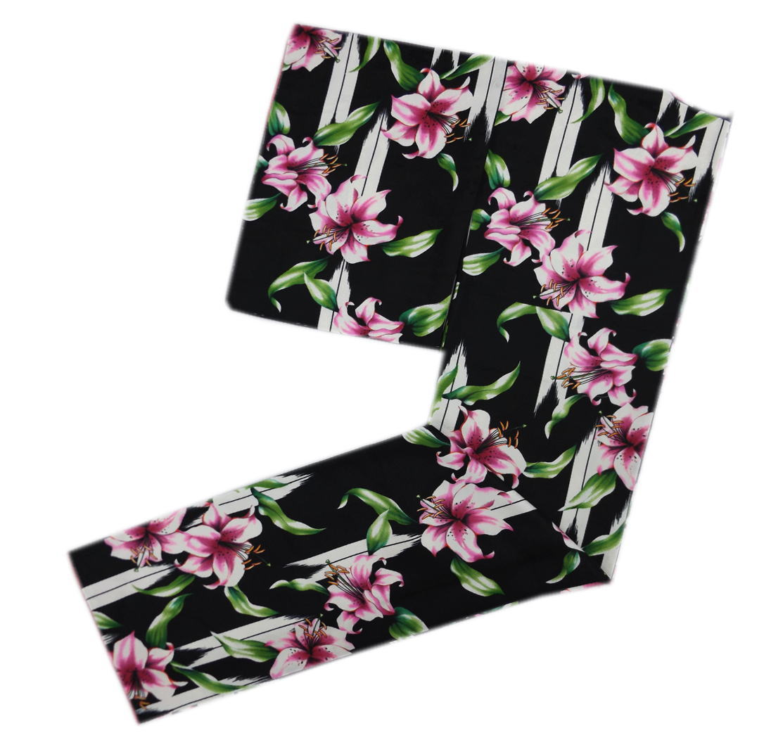 着物 袷 洗える 小紋 ひさかたろまん ブランド 単品 黒色地ゆり矢絣 M L きもの 女性用 レディース