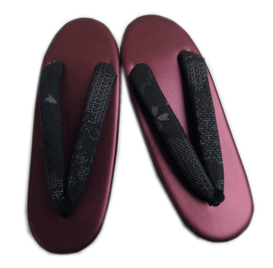 【訳有り 少難あり】 草履 ぞうり 結城紬正絹鼻緒 ワイン台黒地亀甲絣桜 フリー 24cm 着物 小紋 紬 カ..