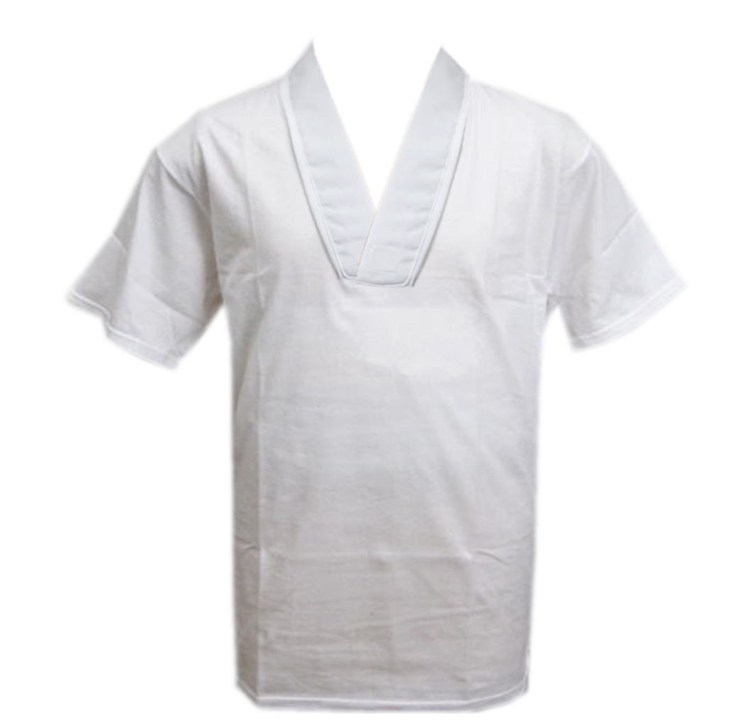 半襦袢 半じゅばん Tシャツ メンズ 男性 白色地白衿 S M L LL 日本製 洗える 和装 着物 きもの 下着 礼装用 男物 小…