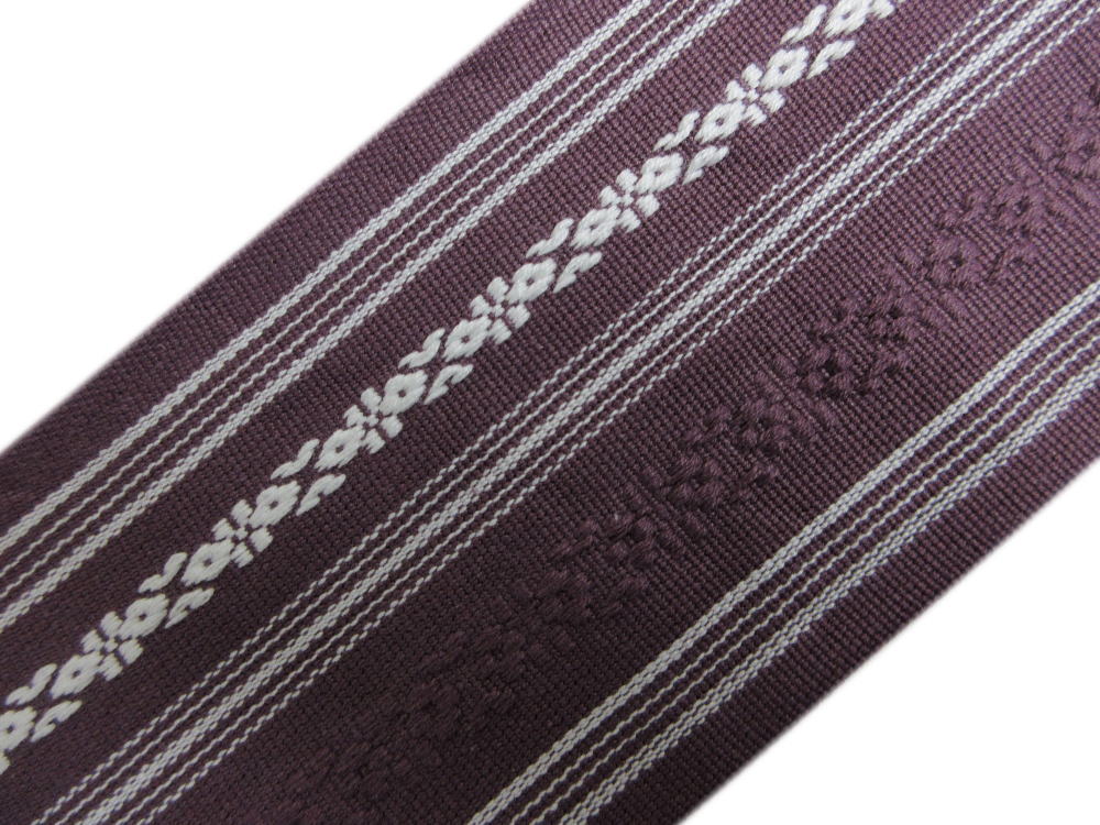 角帯 ワンタッチ 結び メンズ 男性 献上柄 渋紫 浴衣 着物 ゆかた きもの 男物 紳士用 作り帯 つくり帯 付け帯 付帯 簡単 粋 紫色