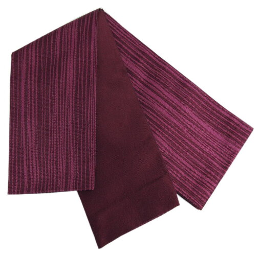 角帯 小袋 メンズ 男性 濃ワイン色地縞紋様 日本製 浴衣 着物 男物 紳士用 ゆかた きもの 和装 和服 古典柄 縞柄 エンジ