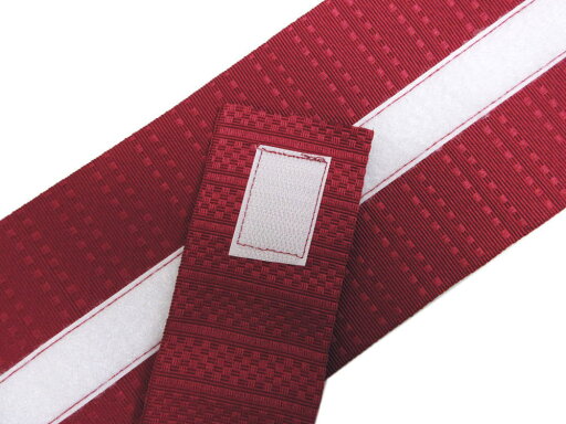 角帯 ワンタッチ 結び メンズ 男性 エンジ地市松ライン 日本製 浴衣 着物 ゆかた きもの 男物 紳士用 作り帯 つくり帯 付け帯 付帯 簡単 粋 赤色