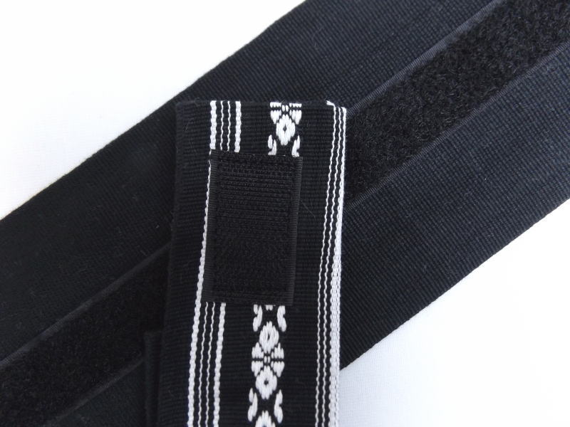 角帯 ワンタッチ 結び メンズ 男性 献上柄 黒色 浴衣 着物 ゆかた きもの 男物 紳士用 作り帯 つくり帯 付け帯 付帯 簡単 粋