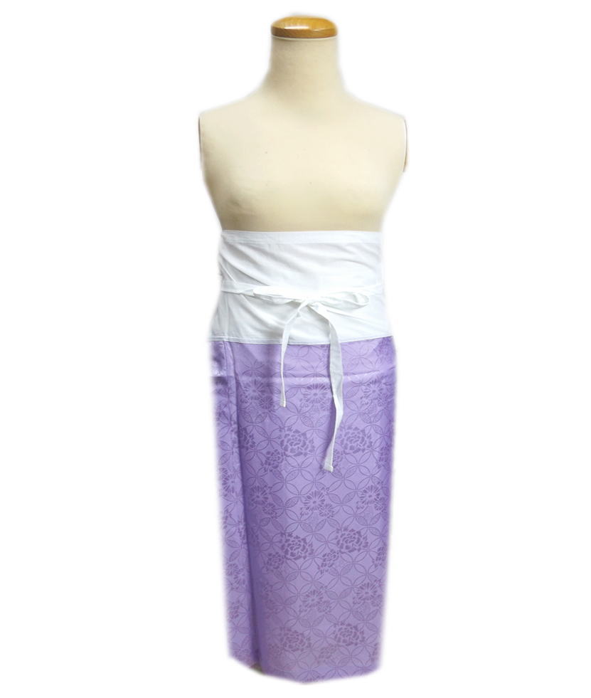二部式襦袢 洗える 薄紫色 M L 和装 着物 きもの 下着 女性用 レディース