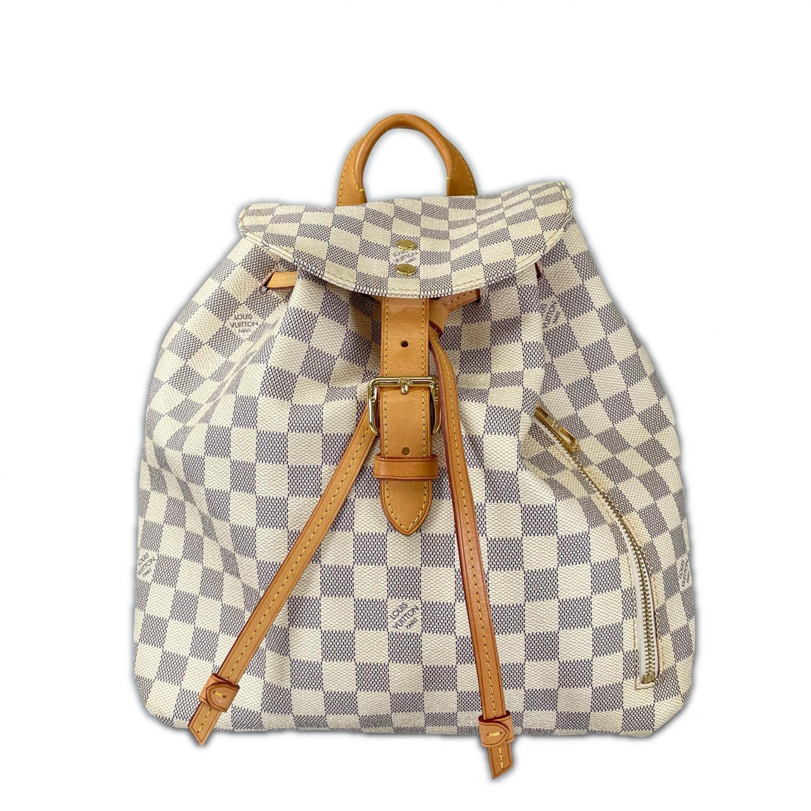 Rakuten - 美品 LOUIS VUITTON ルイ・ヴィトン スペロン N41578 リュック・デイパック ダミエアズールキャンバス ホワイト レディース【中古】【送料無料】