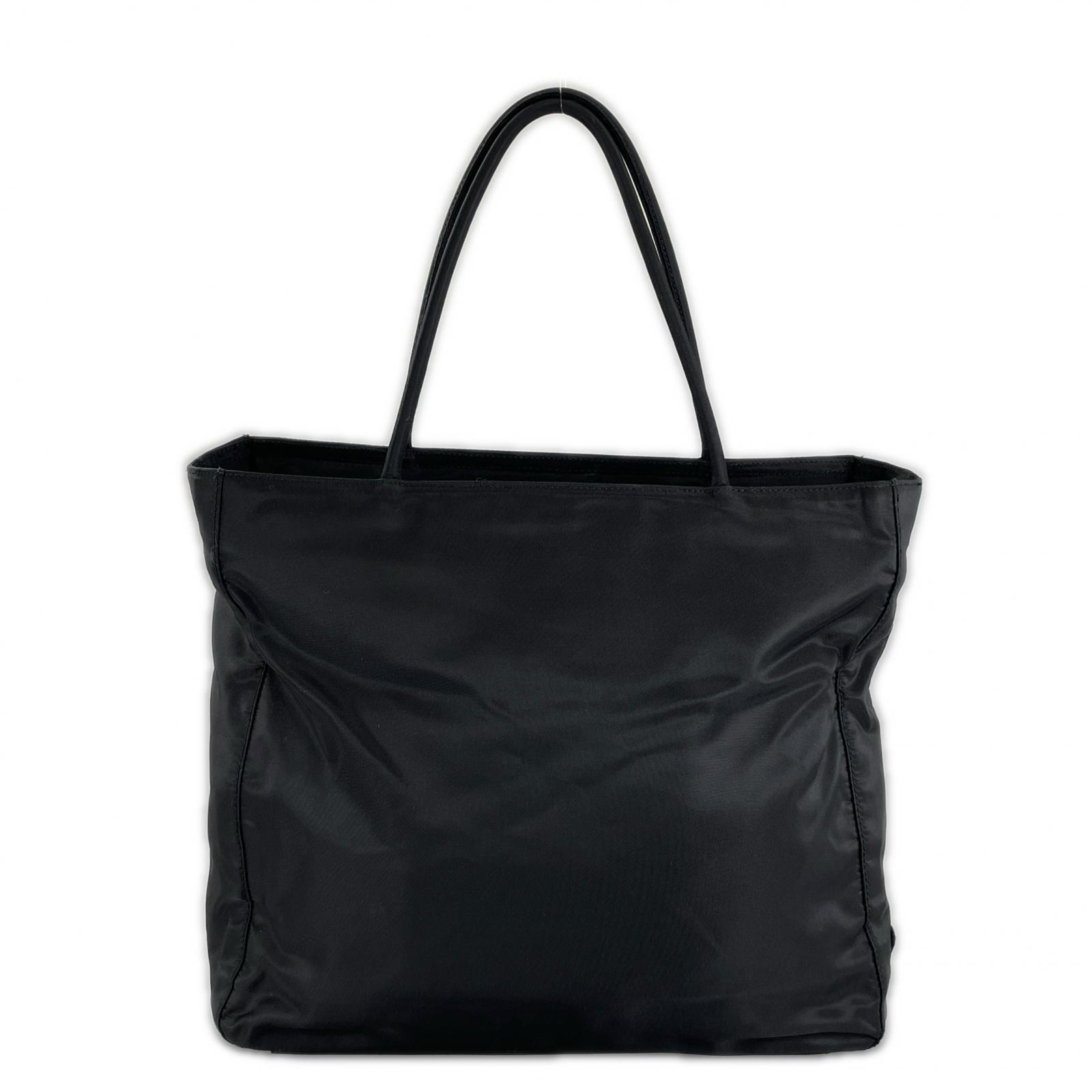 PRADA プラダ トライアングルロゴ トートバッグ ナイロン ブラック レディース【中古】【送料無料】