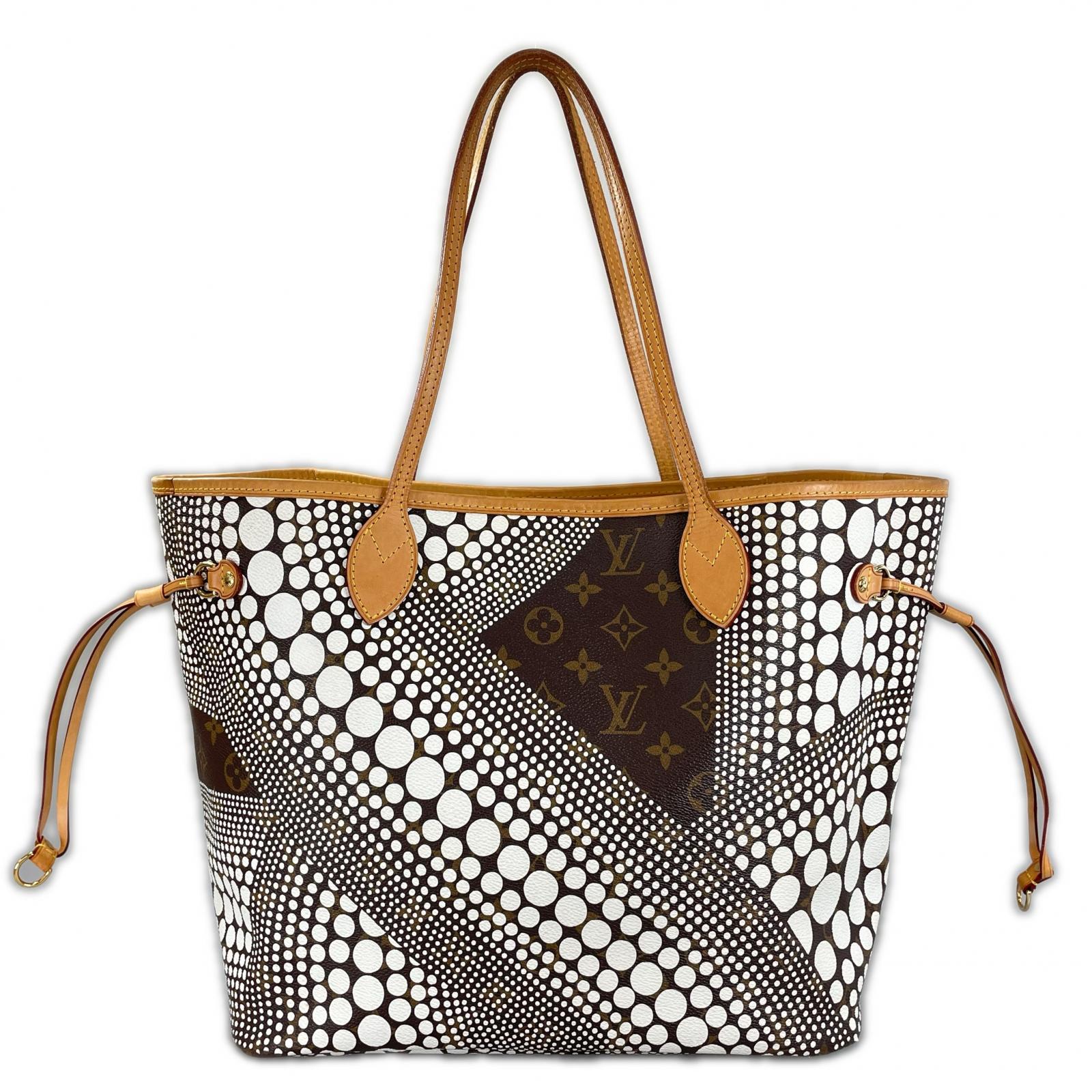 Rakuten - 美品 LOUIS VUITTON ルイ・ヴィトン ネヴァーフル MM M40684 トートバッグ ダミエアズールキャンバス ホワイト レディース 草間彌生コラボ【中古】【送料無料】