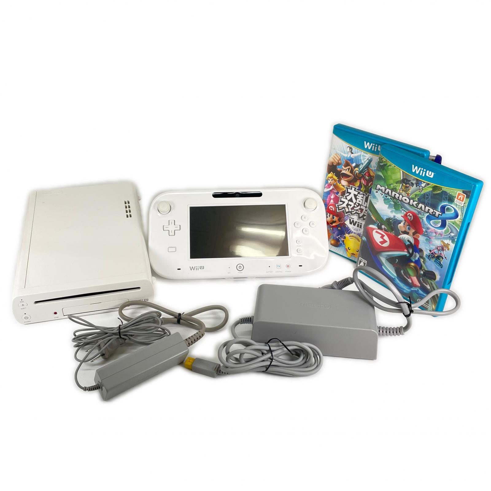 WiiU 本体 マリオカート8 スマブラ Nintendo 任天堂 ゲームハード ホワイト キッズ【中古】【送料無料】
