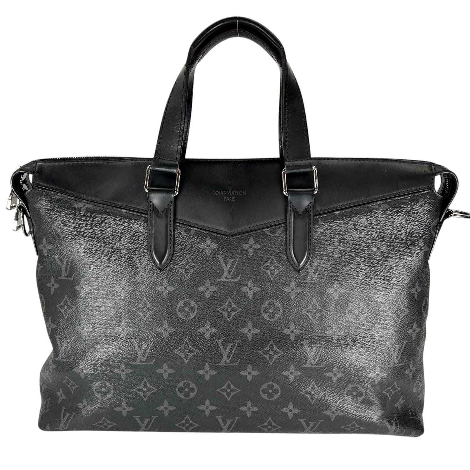 LOUIS VUITTON ルイ・ヴィトン ブリーフケース・エクスプローラー M40566 ビジネスバッグ モノグラムキャンバス/レザー ブラック メンズ【中古】【送料無料】