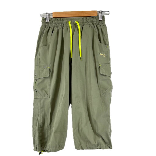 美品 PUMA プーマ クロップドパンツ ブランドロゴ オールシーズン カーゴパンツ ポリエステル カーキ ユニセックス M ドローコード【古着】【中古】【送料無料】 美品 PUMA プーマ クロップドパンツ ブランドロゴ オールシーズン カーゴパンツ ポリエステル カーキ ユニセックス M ドローコード【古着】【中古】【送料無料】