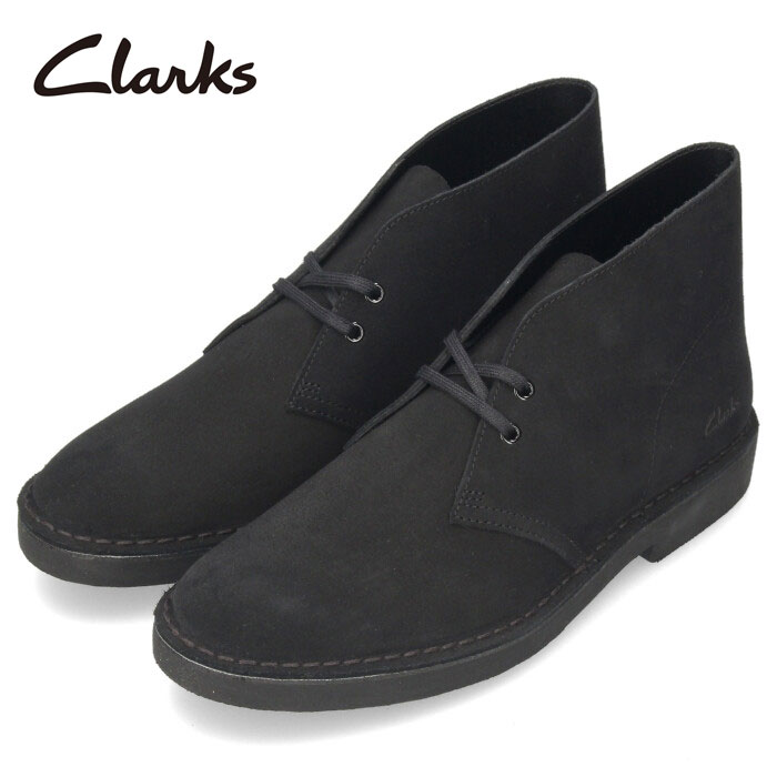 クラークス Clarks デザートブーツ 2 メンズ スエード ブラック ショートブーツ 黒 Desert Boot 2 255J 26155499