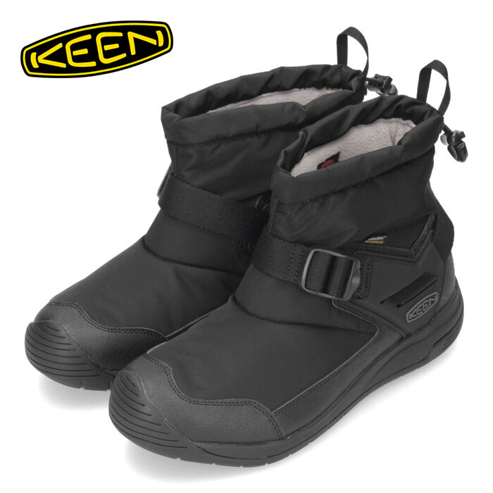 【20日はクーポンで5 オフ】キーン スノーブーツ メンズ スノーシューズ 防寒ブーツ 防寒靴 冬靴 KEEN ブーツ ウィンターブーツ スノトレ 防水 防寒 雨 雪 フッドロメオ ウォータープルーフ 1025473 HOODROMEO WP ブラック