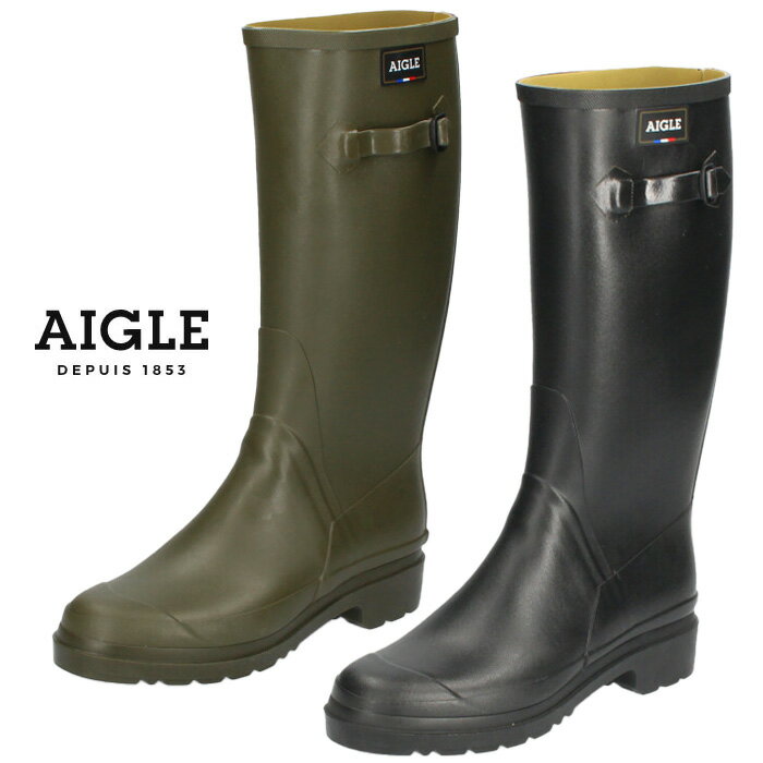 エーグル レインブーツ メンズ 長靴 AIGLE セサック ラバーブーツ ZZH3645 黒 ブラック カーキ ノワール ロング丈 ラバーブーツ シューズ アウトドア 防水