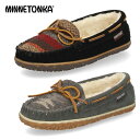 【30日限定ポイント5倍】ミネトンカ モカシン レディース 靴 ボア スリッポン ブラック マルチ グレー 柄 MINNETONKA TILIA ティリア 40155 40157