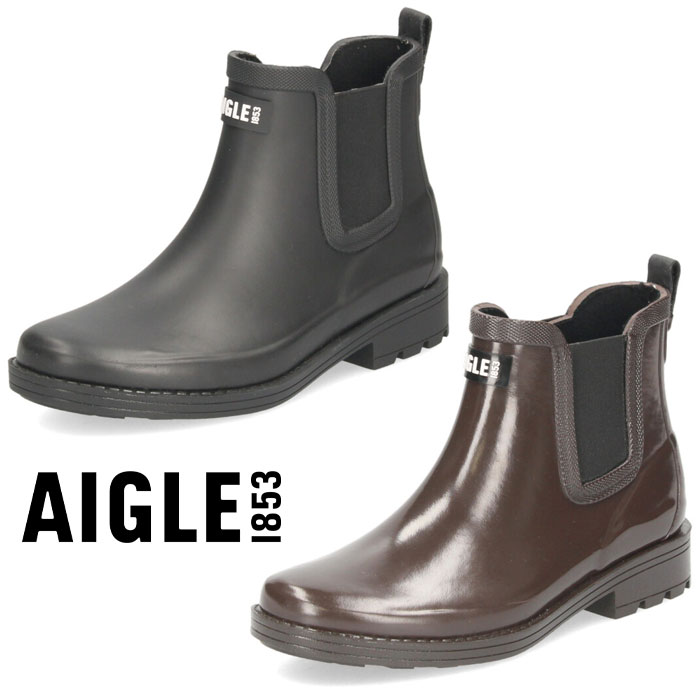 エーグル スノーブーツ レディース 【18日はポイント5倍】エーグル レインブーツ レディース 長靴 AIGLE ラバーブーツ ブラック ブラウン ノワール カカオ ショート丈 サイドゴアブーツ 防水 防滑 カーヴィル 2 ZZFNA61