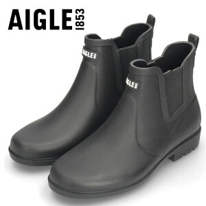 AIGLE エーグル レインブーツ メンズ カーヴィル 2 ラバーブーツ 黒 ZZHNA60 ノワール ブラック 長靴 ショート丈 サイドゴアブーツ 防水 防滑