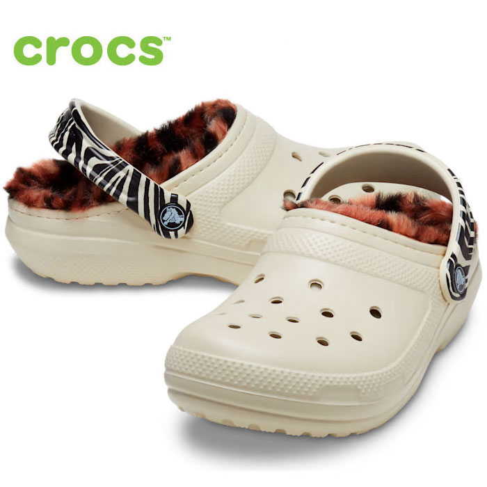  24%OFF NbNX {A T  fB[X Y NbO CROCS CLASSIC LINED ANIMAL REMIX CLOG 207842 NVbN Ch Aj} ~bNX NbO Z[