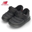 ニューバランス キッズ ジュニア スニーカー new balance スリッポン ボア 冬 YHMOC LB2 ブラック 子供 靴 暖かい 撥水 保温