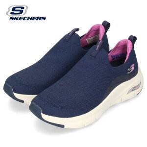 スケッチャーズ レディース スニーカーARCH FIT NEW BEAUTY 149776-NVPR ネイビー 靴 シューズ スリッポン 軽量 SKECHERS セール