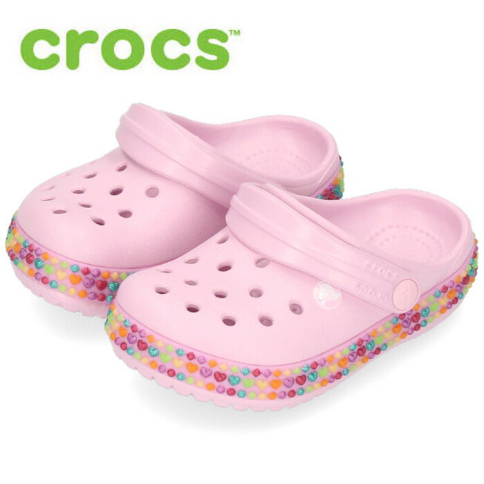 楽天Parade ワシントン靴店クロックス サンダル キッズ crocs かわいい カラフル クロックバンド ジェムバンド クロッグ 207607-6GD ピンク CROCBAND GEMBAND アウトドア 遊び