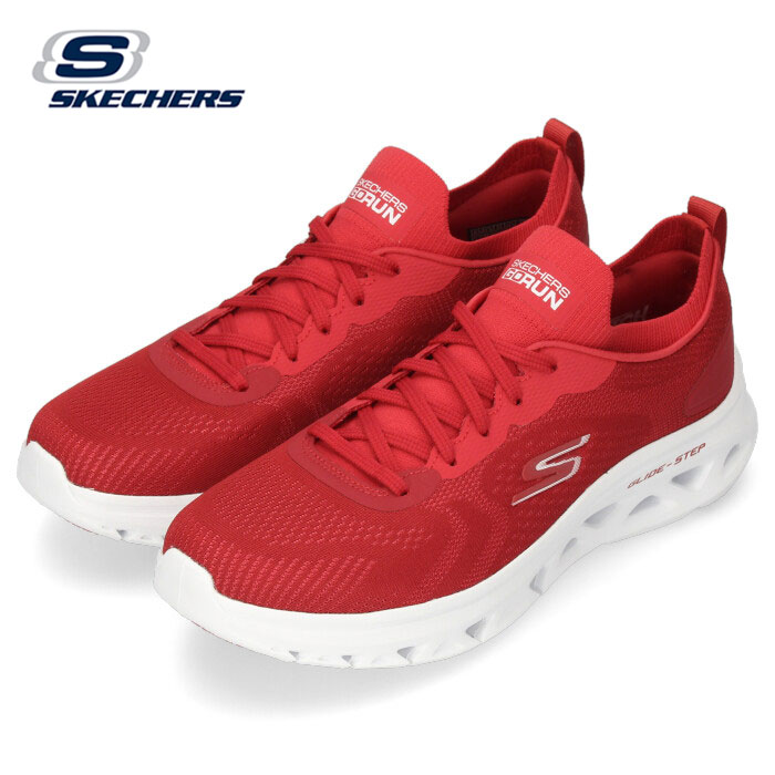 スケッチャーズ メンズ スニーカー SKECHERS GO RUN GLIDE-STEP FLEX-RADAR 220502-RED レッド スリッポン 靴 セール