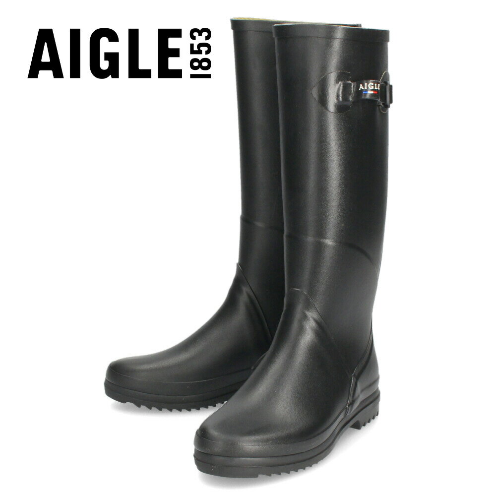 【20日はクーポンで5%オフ】エーグル レディース レインブーツ 長靴 AIGLE ロングブーツ ラバーブーツ 天然ゴム 黒 ブラック ロング丈 シャンタベル2 フランス ZZF8892 NOIR A