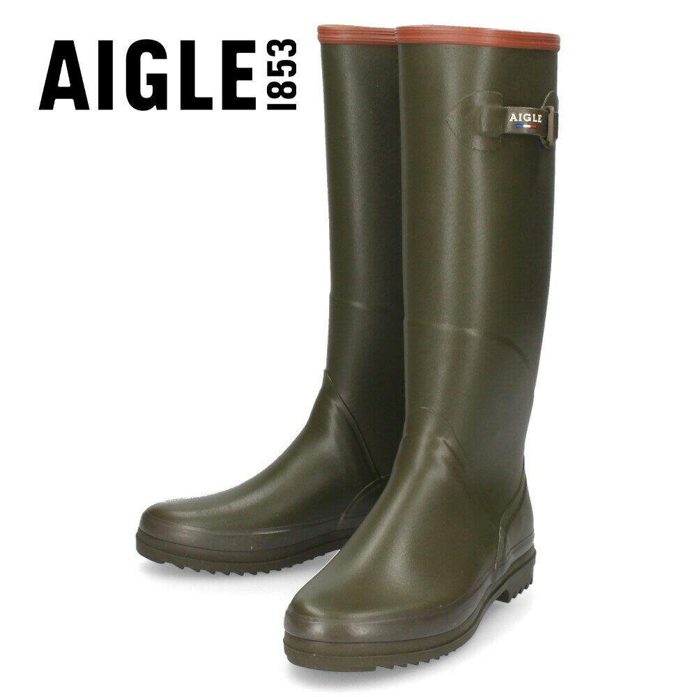 【20日はクーポンで5 オフ】エーグル レディース レインブーツ 長靴 AIGLE 防水 ロングブーツ フランス シャンタベル2 ラバーブーツ 天然ゴム カーキ KAKI ロング丈 ZZF8883