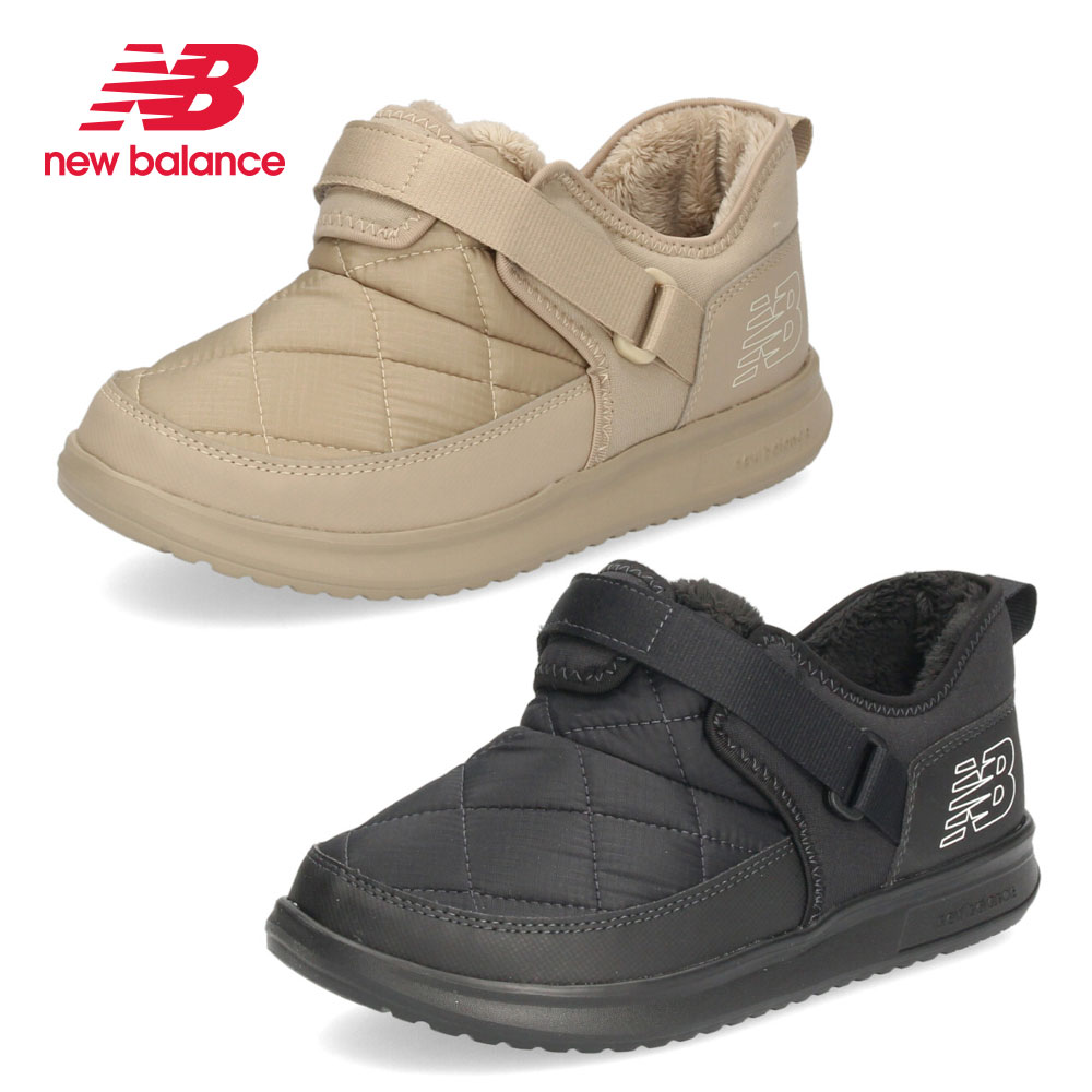 ニューバランス キッズ ジュニア スニーカー new balance スリッポン ボア 冬 防寒 撥水 シューズ YHMOCQB2 ブラック YHMOCQT2 ブラウン アウトドア 靴 子供