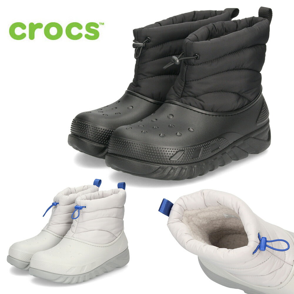 クロックス スノーブーツ メンズ クロックス メンズ 冬 ブーツ crocs デュエット マックス ブーツ 208773 ブラック グレー 履きやすい ふわふわ あったかい スノーシューズ