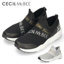 スニーカー キッズ スリッポン 厚底 軽量 女の子 子供靴 ジュニア ブラック 黒 グレー CMJ-16 セシルマクビー CECIL Mc BEE