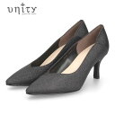 パンプス 黒 ヒール ブラック ラメ レディース Vカット ハイヒール 7センチヒール ポインテッドトゥ unity ユニティ 8240 セレモニー 卒業式 卒園式 入学式 入園式