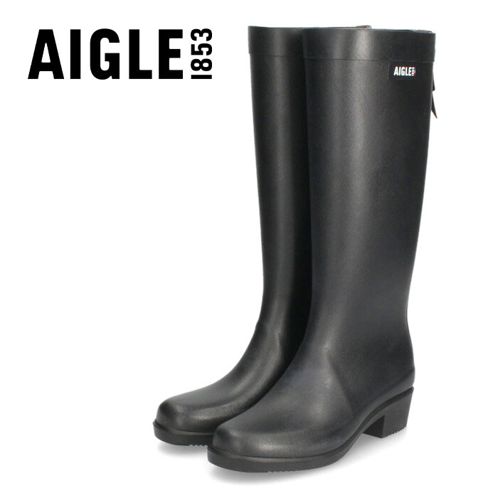 エーグル レインブーツ 【20日はクーポンで5%オフ】エーグル レディース レインブーツ 長靴 AIGLE 雨 滑らない ミリカ ラバーブーツ ノワール ブラック 黒 ラバーブーツ ロング丈 防水 ZZFNB66 001