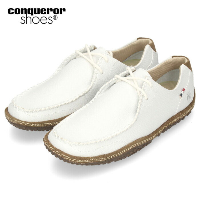 コンカラー シューズ ホライゾン レザー メンズ スニーカー スリッポン ホワイト 白 カジュアルシューズ 靴 507 conqueror shoes HORIZON LEA