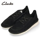 【30日限定ポイント5倍】クラークス Clarks スニーカー メンズ スエード 靴 カジュアル シューズ ブラック 黒 ローカット 本革 627J BS