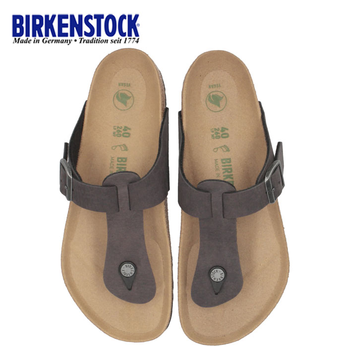 BIRKENSTOCK ビルケンシュトック サンダル メンズ メディナ マイクロファイバー 1024515 デザートダストブラック レギュラー トングサンダル ビーガンモデル