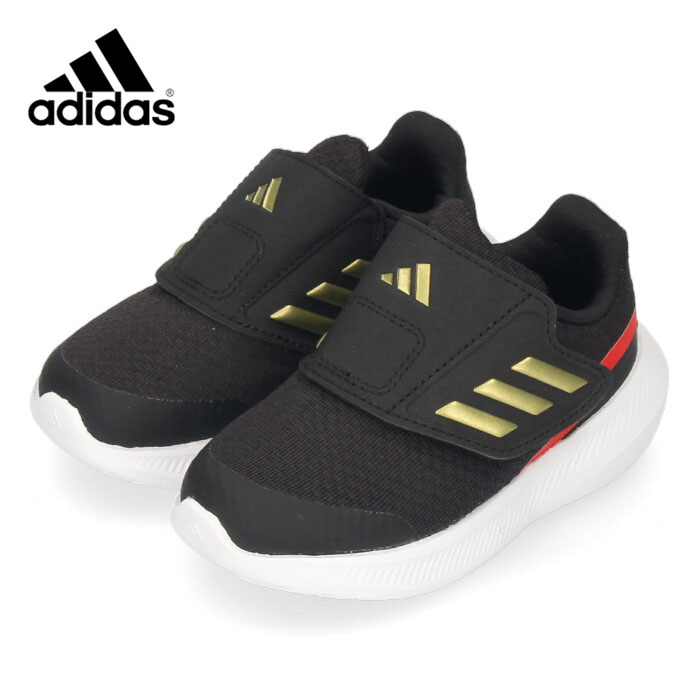 アディダス ベビー シューズ スニーカー キッズ ブラック 走れる 子供靴 黒 コアファイト adidas CORE FAITO 2.0 AC I IG5390 ベルクロ 面ファスナー