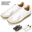 ジャーマントレーナー スニーカー 白 黒 メンズ レディース 靴 レザー ローカット シューズ GERMAN TRAINER REPRODUCTED EDITI...