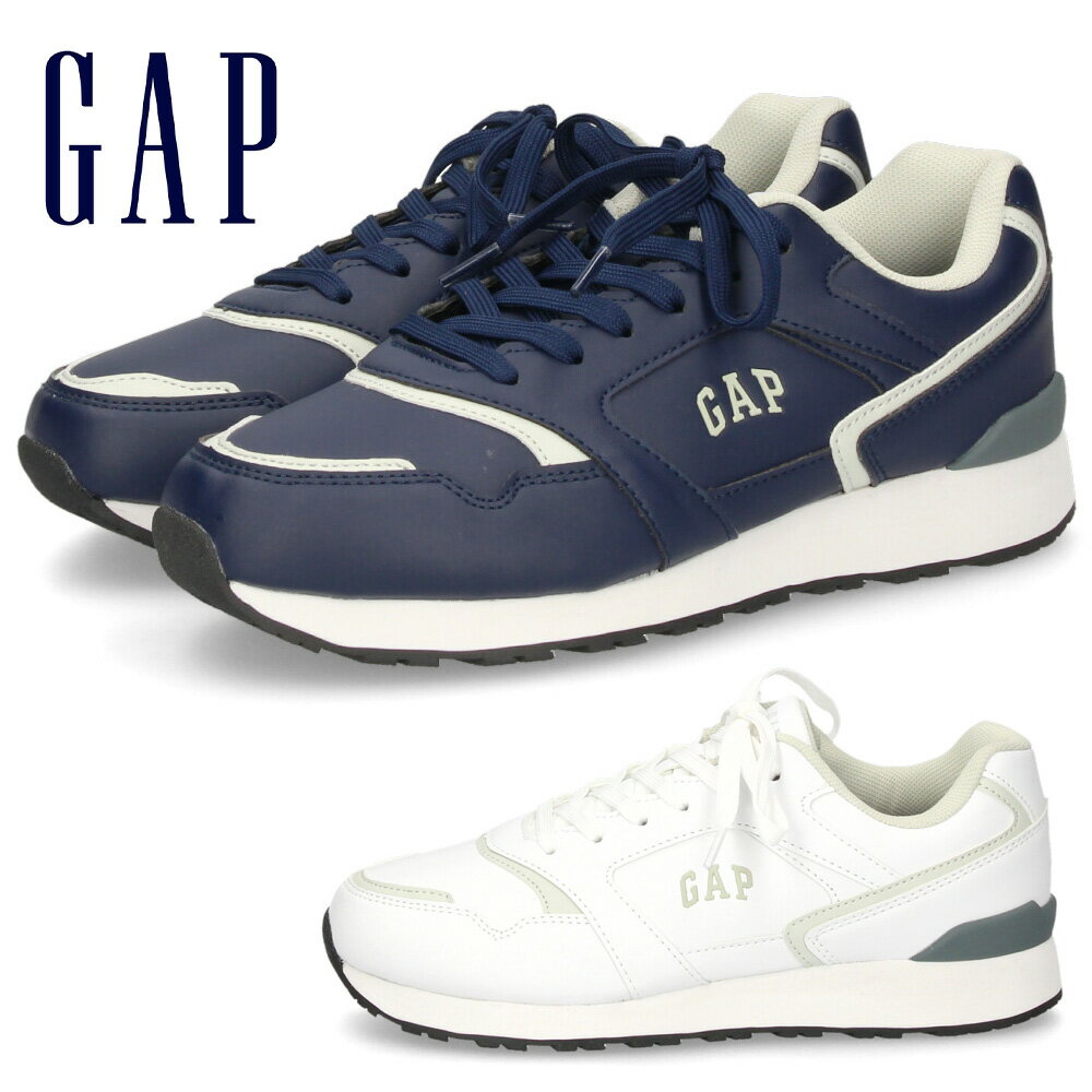 Rakuten - ギャップ スニーカー レディース 靴 GAP GPU12638 ホワイト ネイビー 白 紺 軽量 ローカット レトロ シンプル きれいめ デイリー