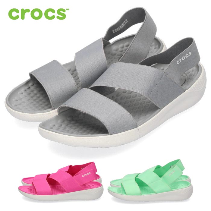 【36%OFF】 クロックス サンダル レディース ライトライド ストレッチサンダル crocs LiteRide Stretch Sandal 206081 グレー グリーン ピンク スポーツサンダル アウトドア 靴 セール