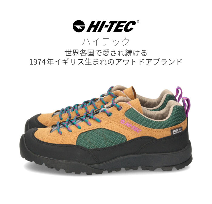 アウトドアスニーカー メンズ HI-TEC ハイテック 防水 透湿 カジュアル アウトドア シューズ ローカット AORAKI WP HT HKU11 ブラック ブラウン 防滑 軽量 キャンプ バーベキュー