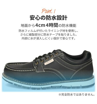 【現品限り】 ブーツ スニーカー メンズ 防水 LiBERTO EDWIN リベルト エドウィン L60654 カジュアル 防滑 滑りにくい ブラック ネイビー 通勤 通学 靴 シューズ