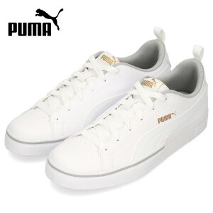 【20%OFF】 PUMA レディース ジュニア スニーカー プーマ ブレークポイント VULC BG 373633-02 ホワイト シンプル オフィス 通勤 通学 学生 セール