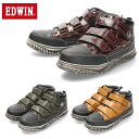 エドウィン EDWIN ESM-103 スニーカー メンズ ミッドカット ベルクロ 作業靴 安全靴 ワークシューズ カジュアル シューズ ワイン キャメル カーキ
