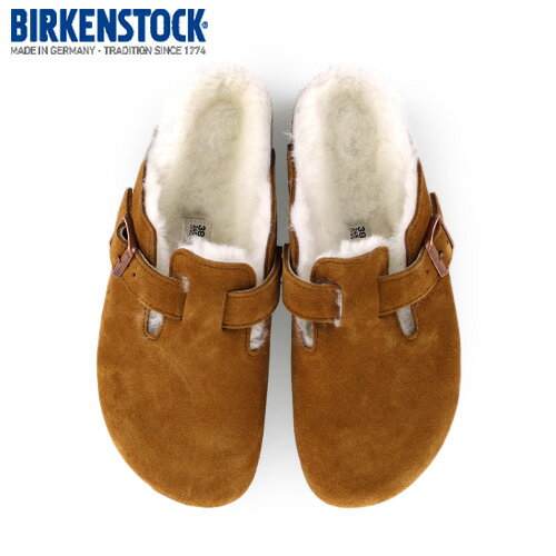 【20日はクーポンで5 オフ】ビルケンシュトック BIRKENSTOCK ボストン ファー ボア BOSTON Fur 1001141 レディース サンダル サボ クロッグ 靴 ブラウン ミンク 本革