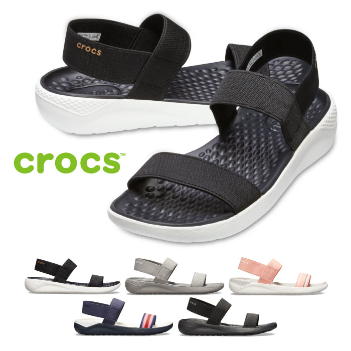 クロックス ライトライド サンダル レディース crocs Women's LiteRide Sandal 205106 スポーツサンダル シャワーサンダル ストラップサンダル バンド ゴム 履きやすい 歩きやすい アウトドア レジャー